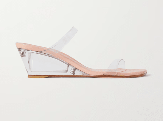 Sandálias de cunha de PVC Stuart Weitzman Aleena $ 425